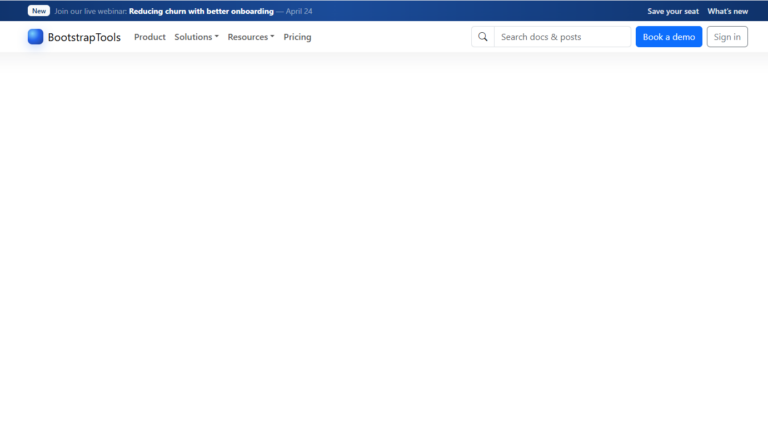 Responsive Marketing Navbar with Announcement Bar, Search, and CTA (Bootstrap 5.3)