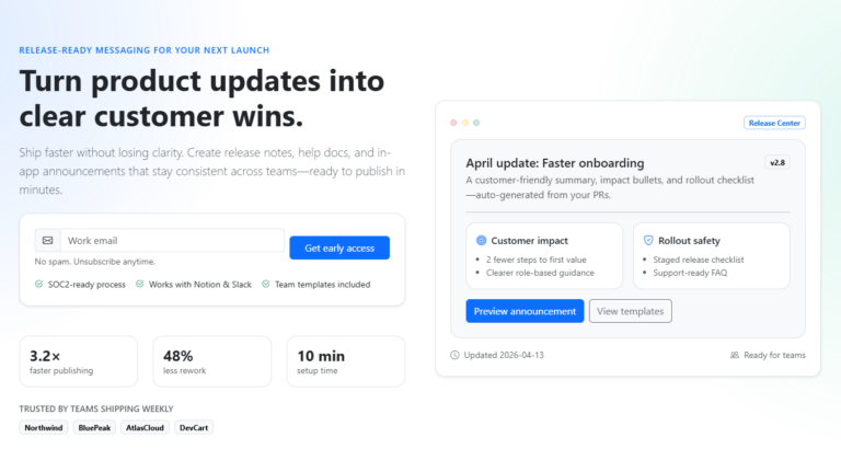 Responsive SaaS Hero Section with Email Capture, Trust Badges & Metrics (Bootstrap 5.3)