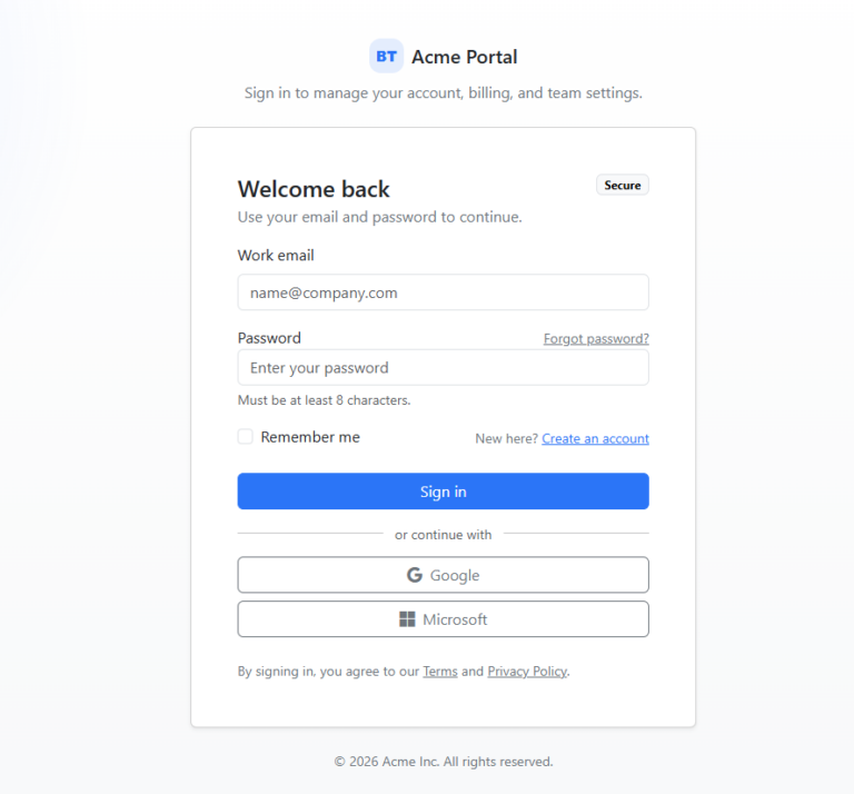 Simple Bootstrap 5 Login Form (Responsive, Accessible, and Clean)