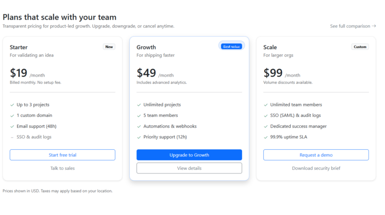 Bootstrap 5 Pricing Cards with Popular Plan Highlight (Responsive)